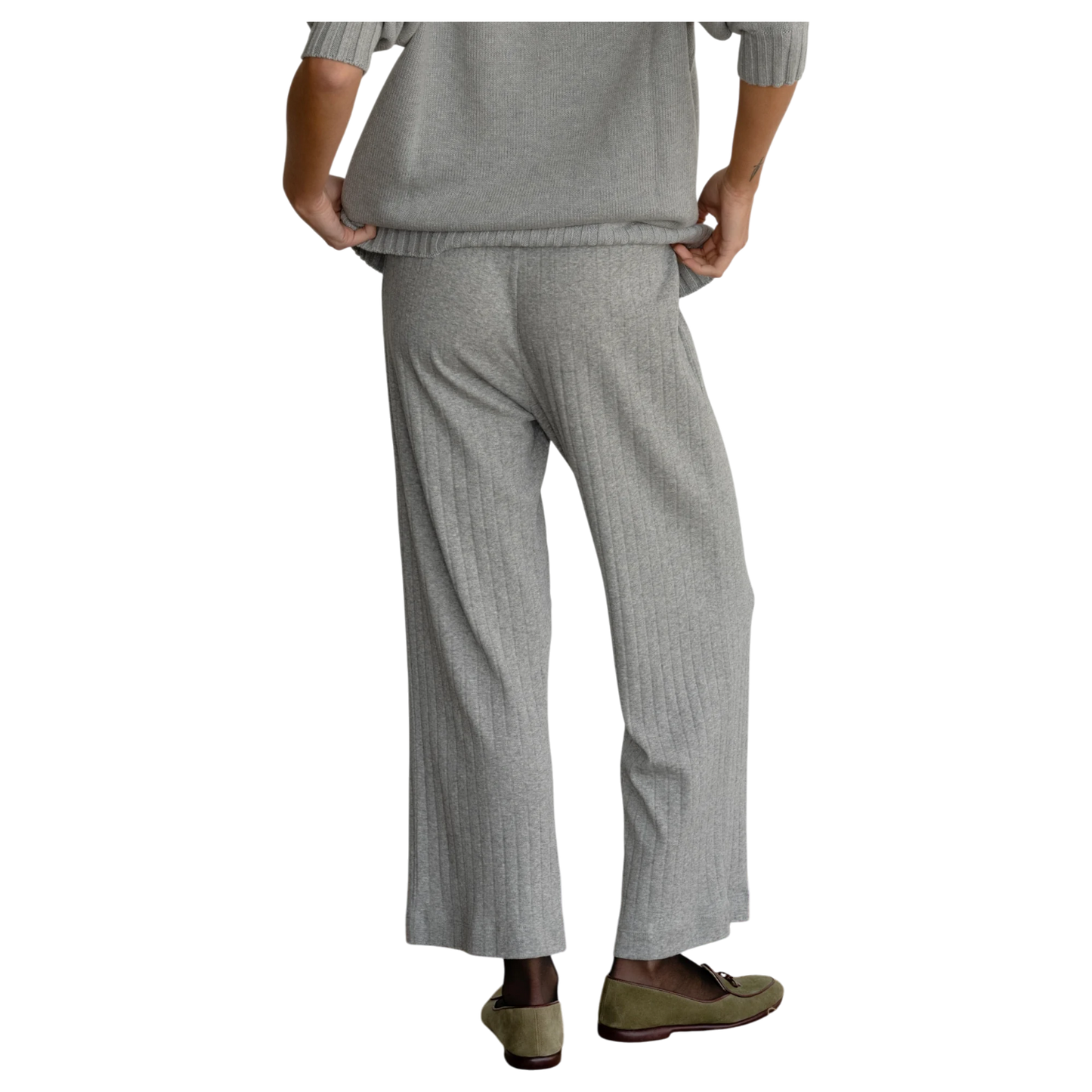 The Pointelle Simple Crop Pant