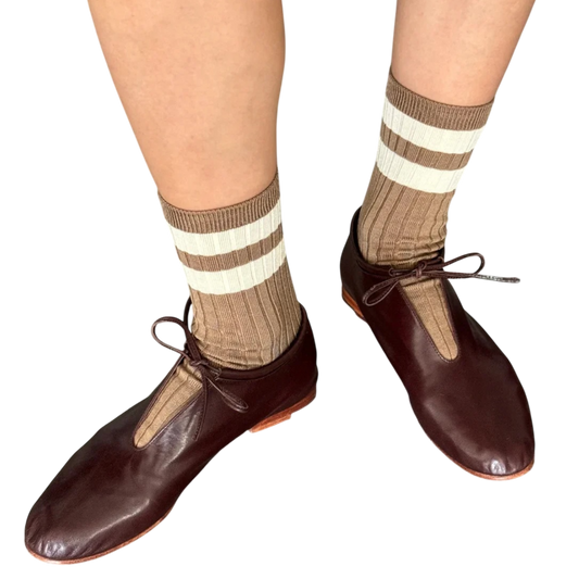 Her Socks Varsity Toffee