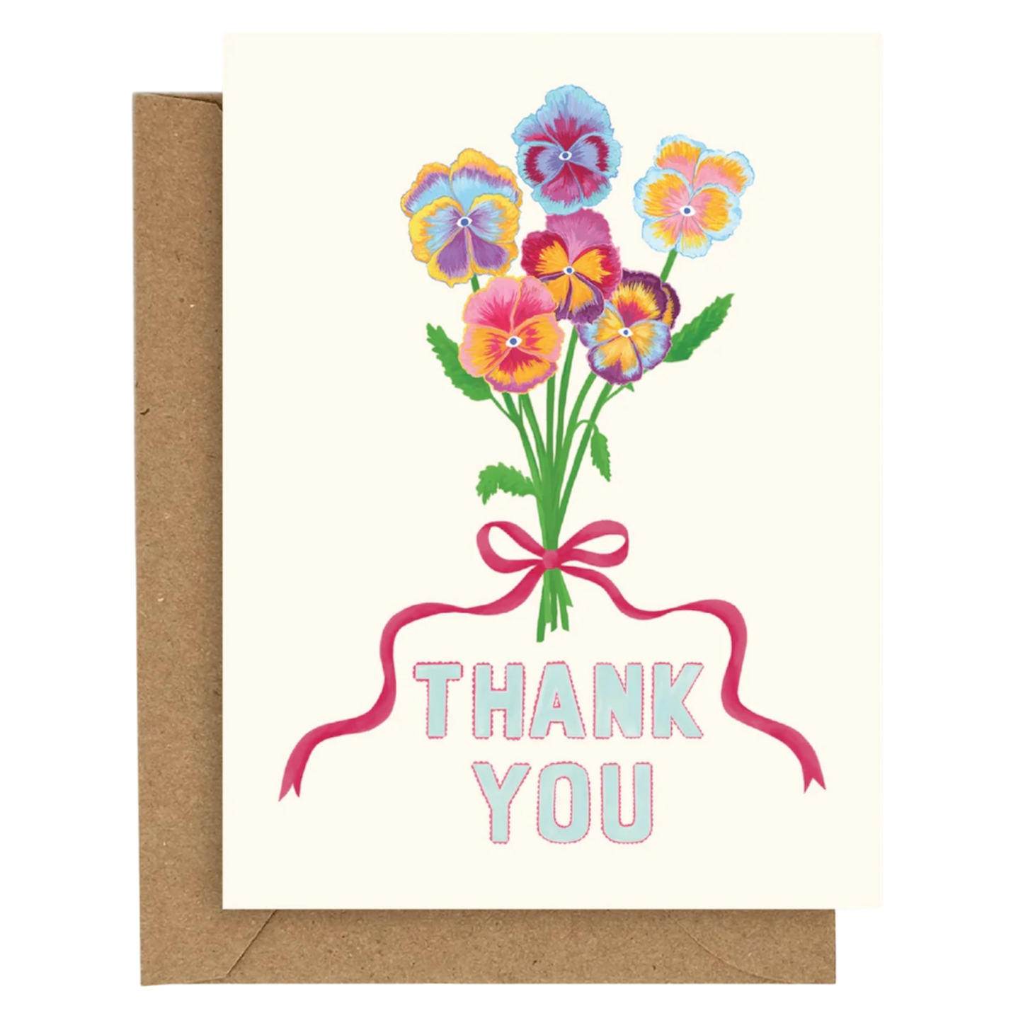 Pansies Thank You Card