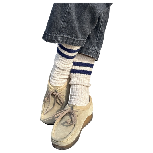 Cottage Varsity Socks | Oatmeal Varsity