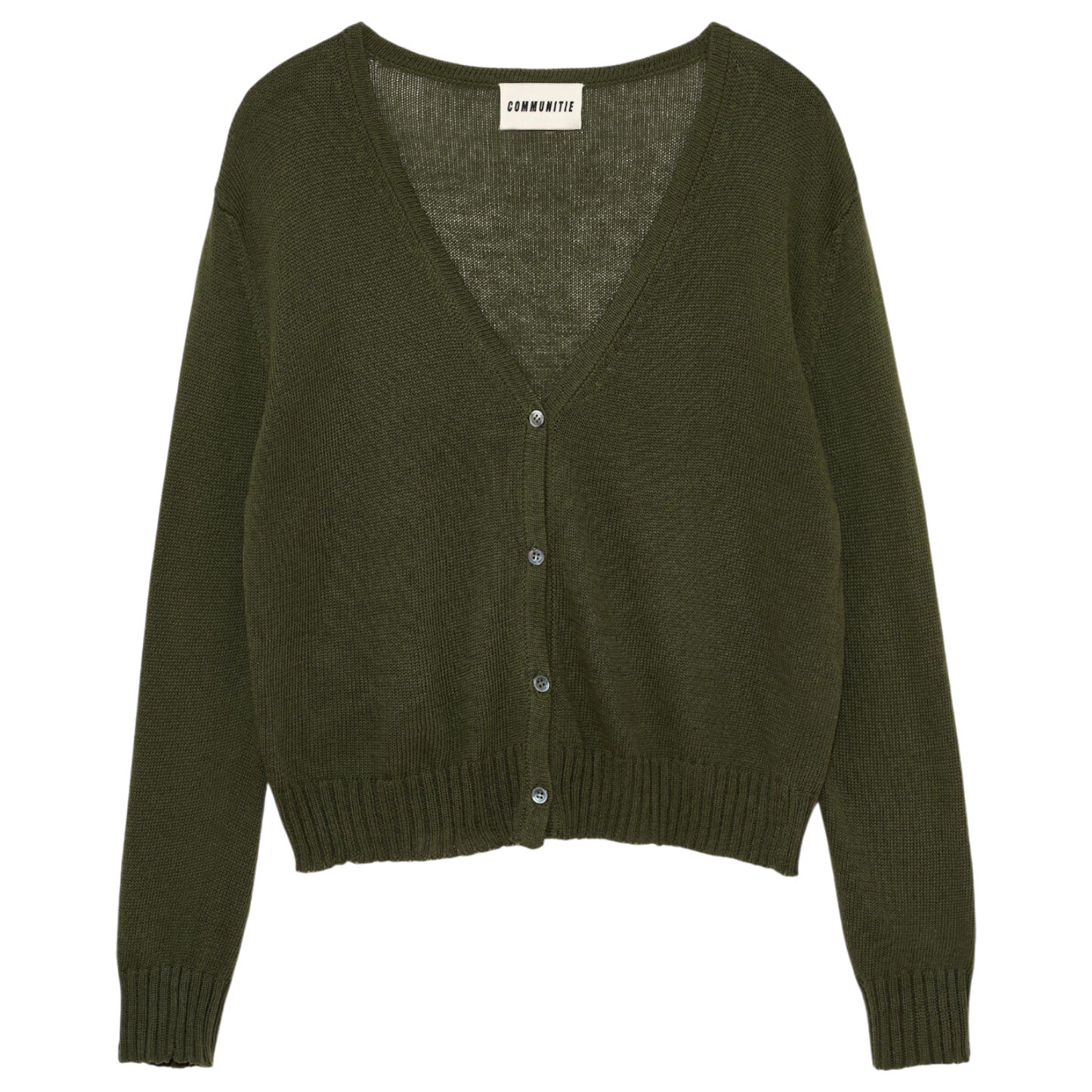 Textured Short Cardigan Italian Cotton