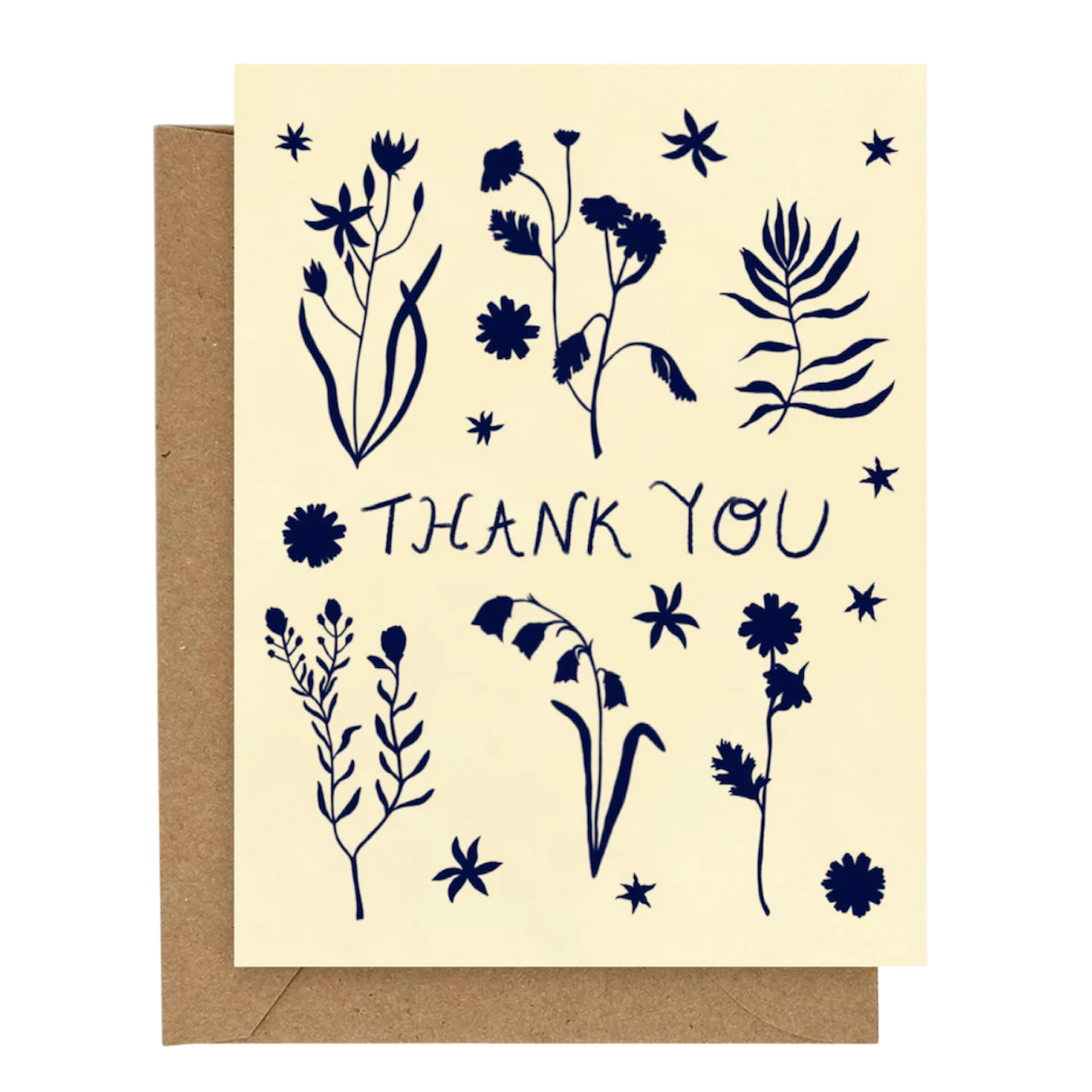 Indigo Flora Thank You Card