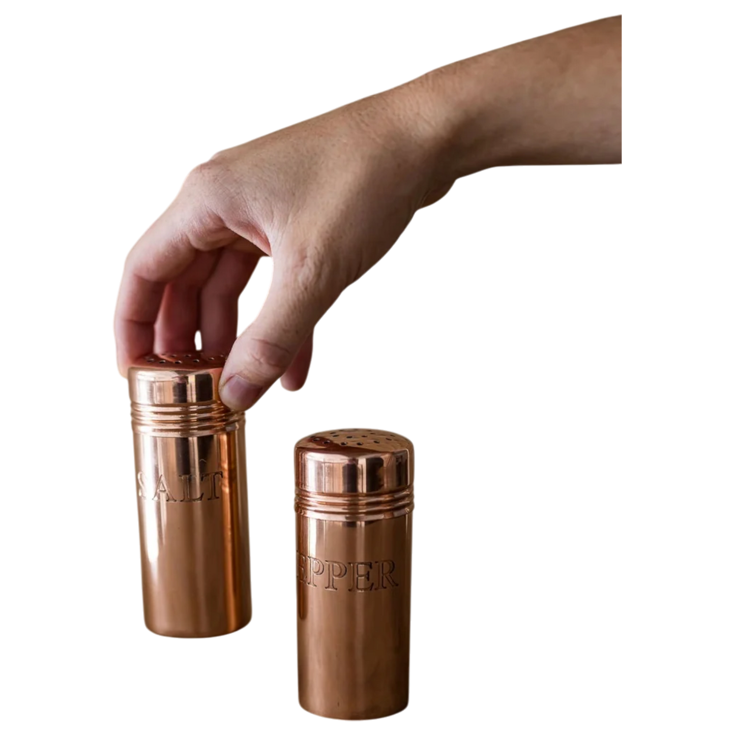 Copper Salt and Pepper Shakers