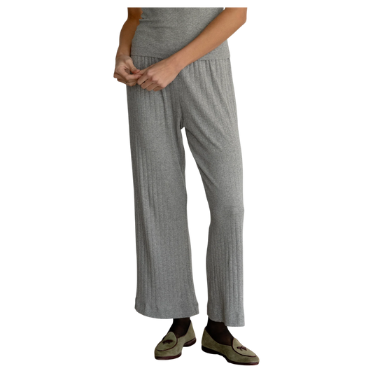 The Pointelle Simple Crop Pant