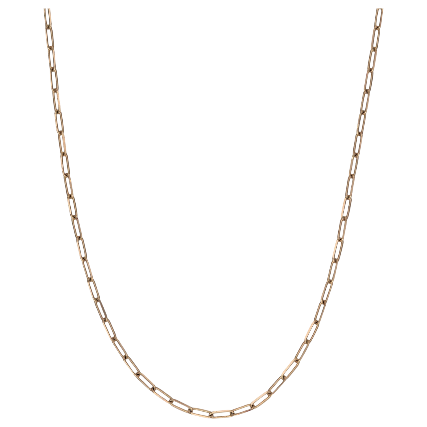 14K Micro Paperclip Chain 18"