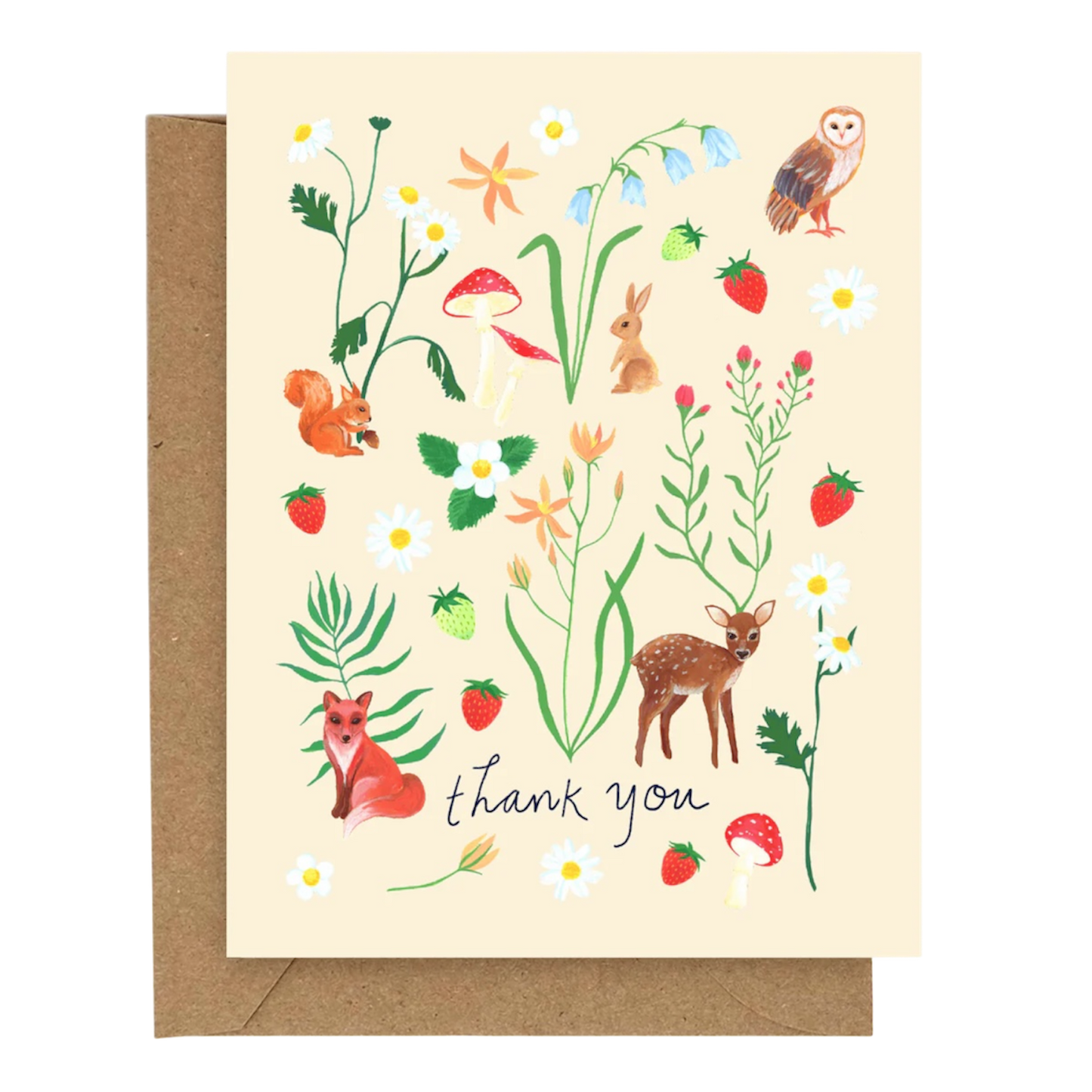 Flora Fauna Thank You Card