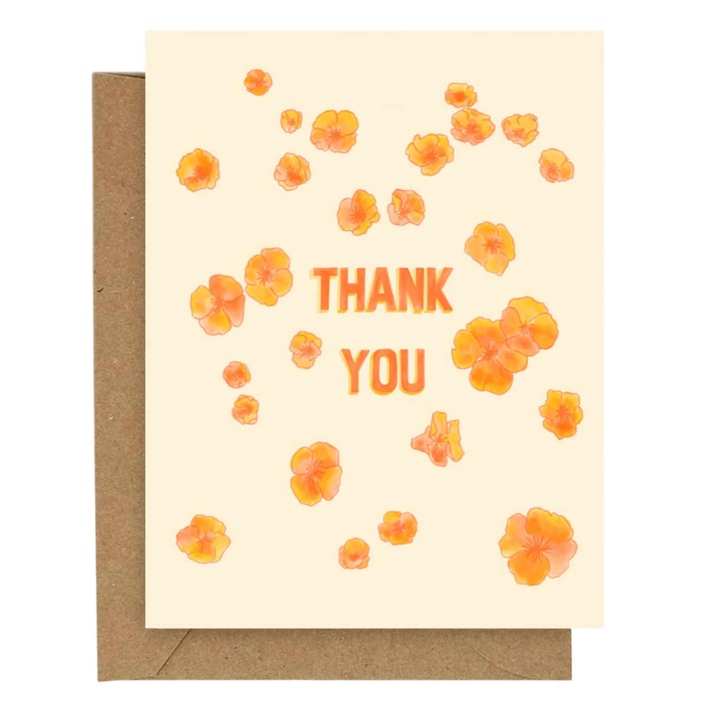 CA Poppies Thank You Card