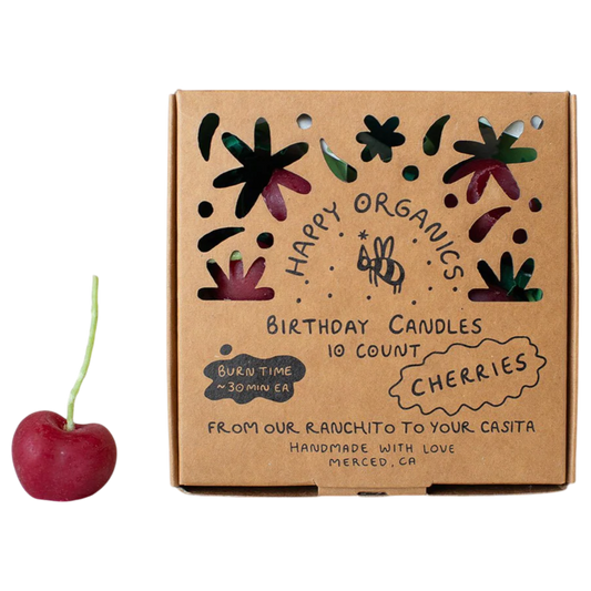 Beeswax Cherry Birthday Candles