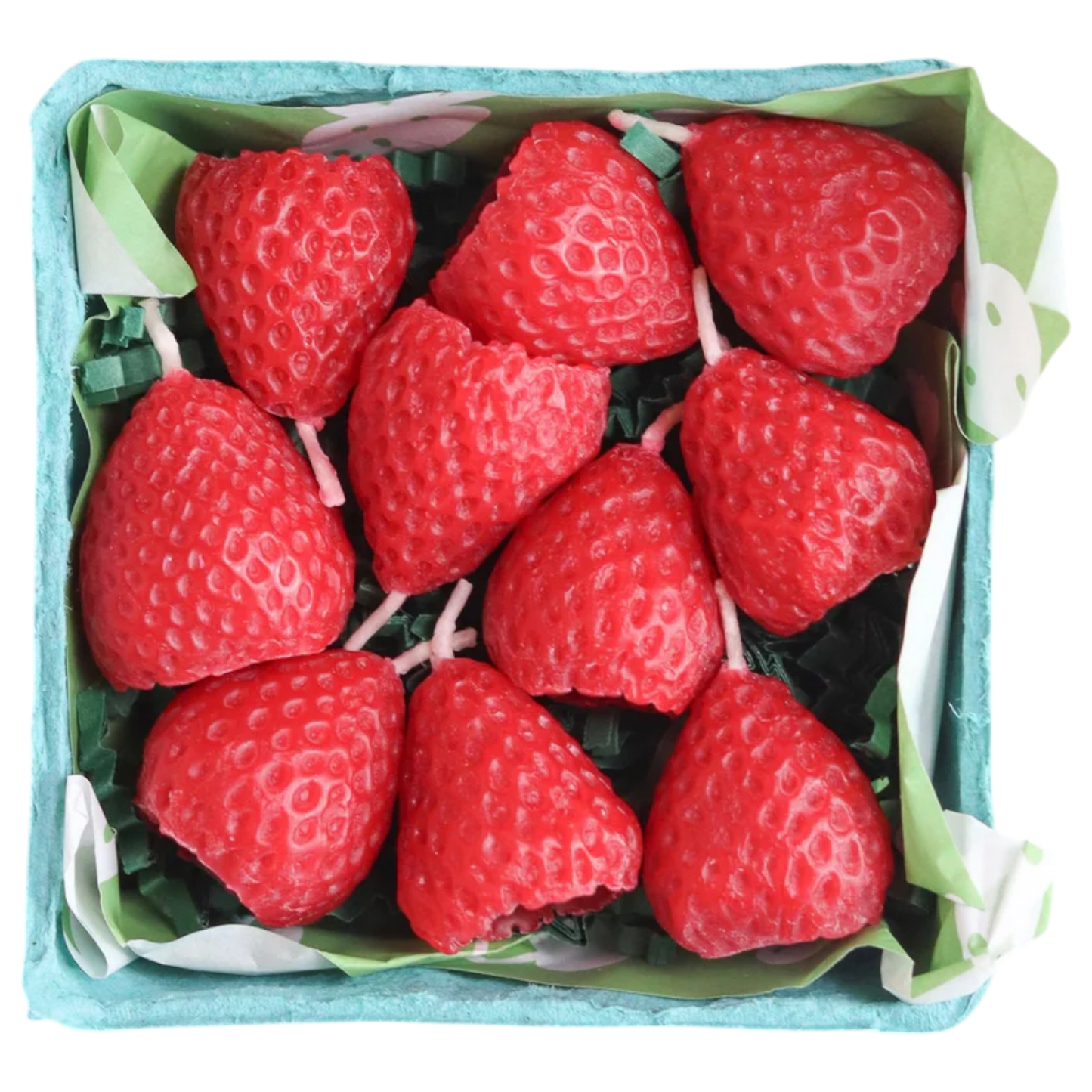 Beeswax Strawberry Birthday Candles