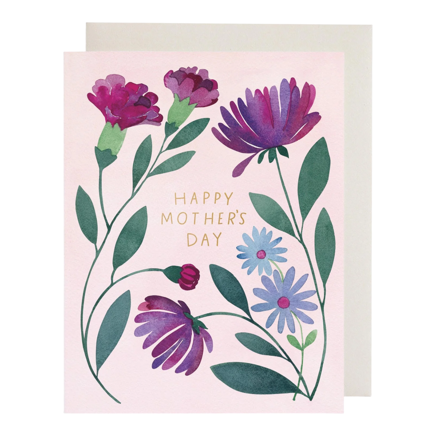 Purple Floral Mother's Day Card