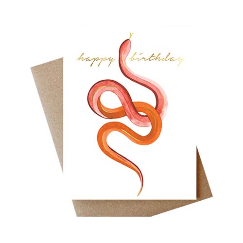 Snake Birthday Card