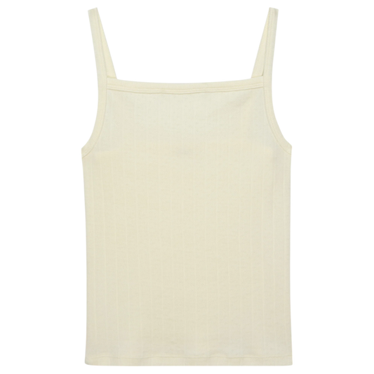 The Pointelle Square Neck Tank