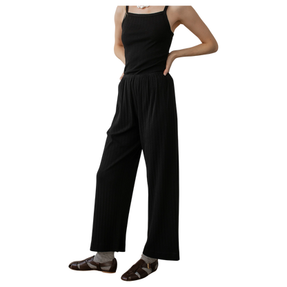 The Pointelle Simple Crop Pant