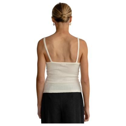 The Pointelle Square Neck Tank