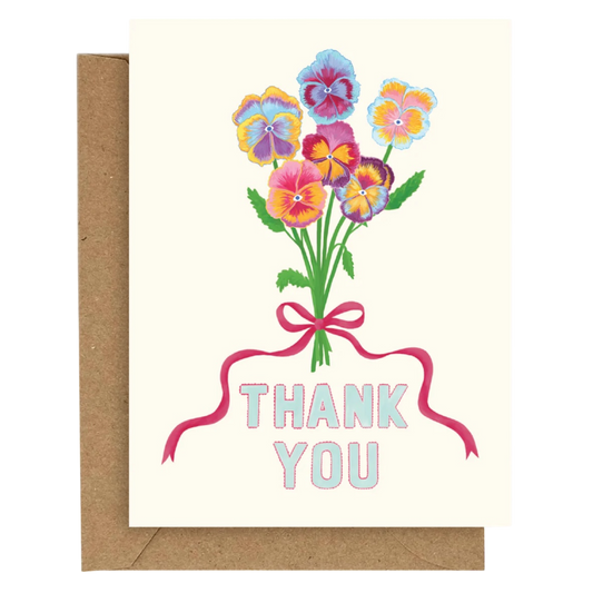 Pansies Thank You Card