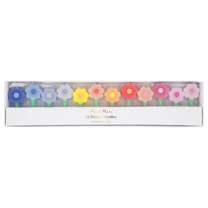 Rainbow Daisy Candles