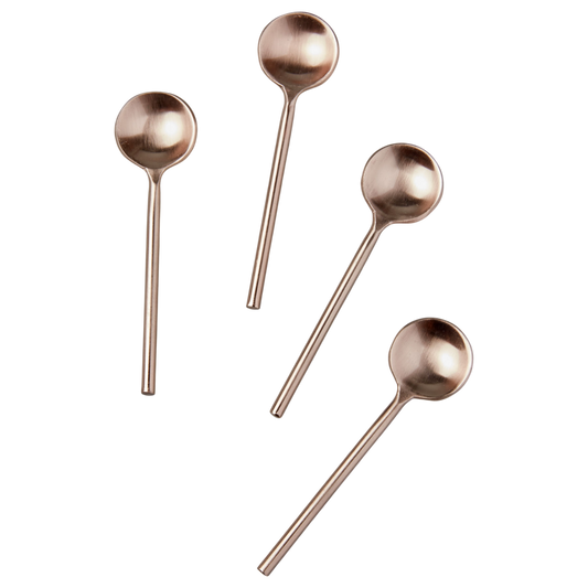 Rose Thin Mini Spoons: Set of 4