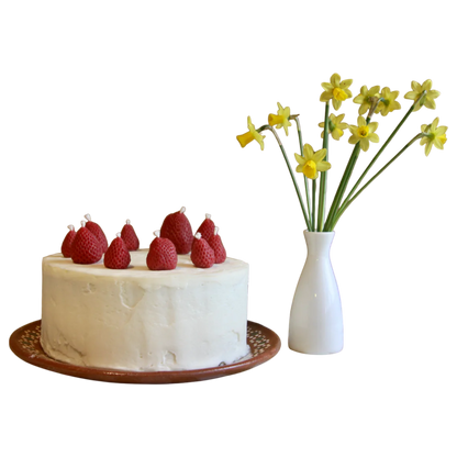 Beeswax Strawberry Birthday Candles