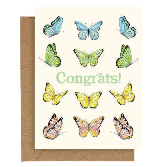 Butterflies Congrats Card
