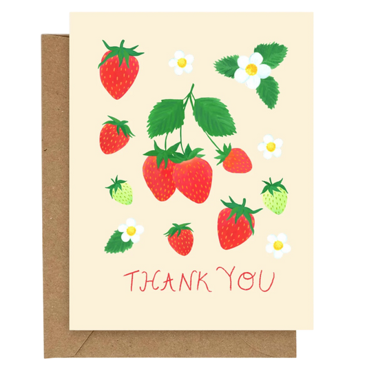 Strawberries Thank You Card