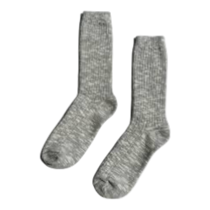 Cottage Socks in Heather Grey