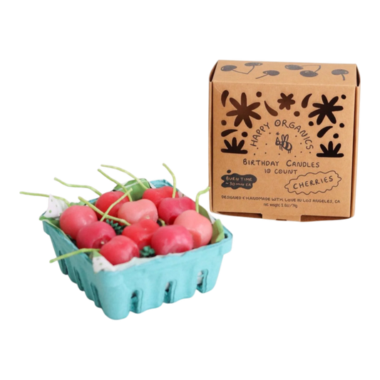 Pink Cherry Beeswax Birthday Candles