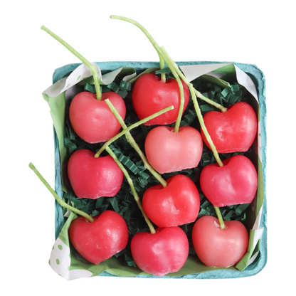 Pink Cherry Beeswax Birthday Candles