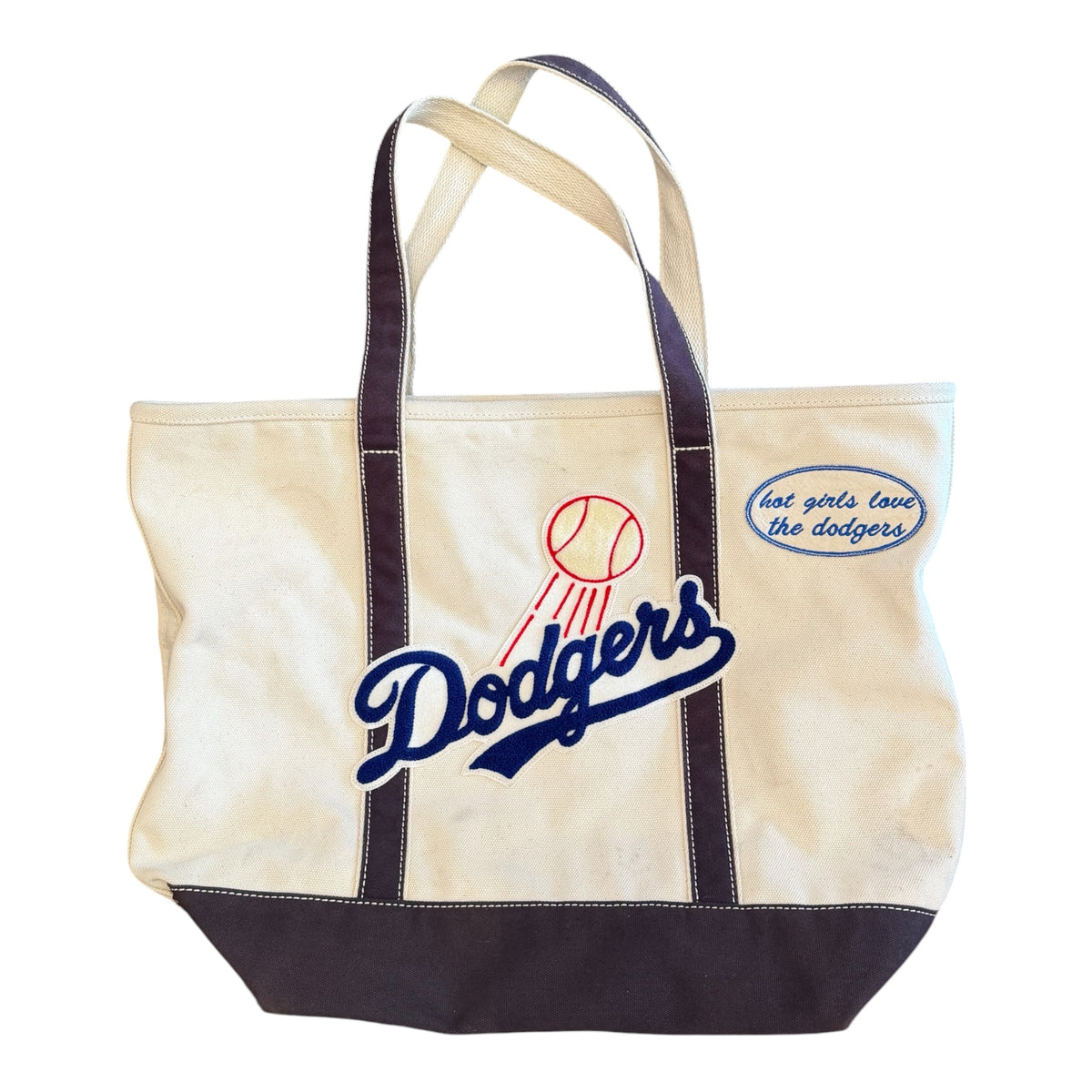 1960s Land's End XL Boat Tote Dodgers