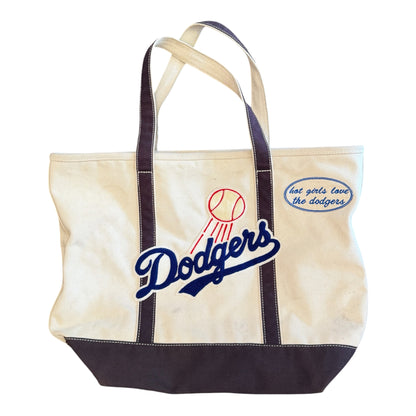 1960s Land's End XL Boat Tote Dodgers
