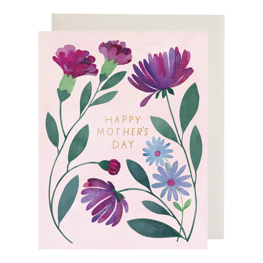 Purple Floral Mother's Day Card