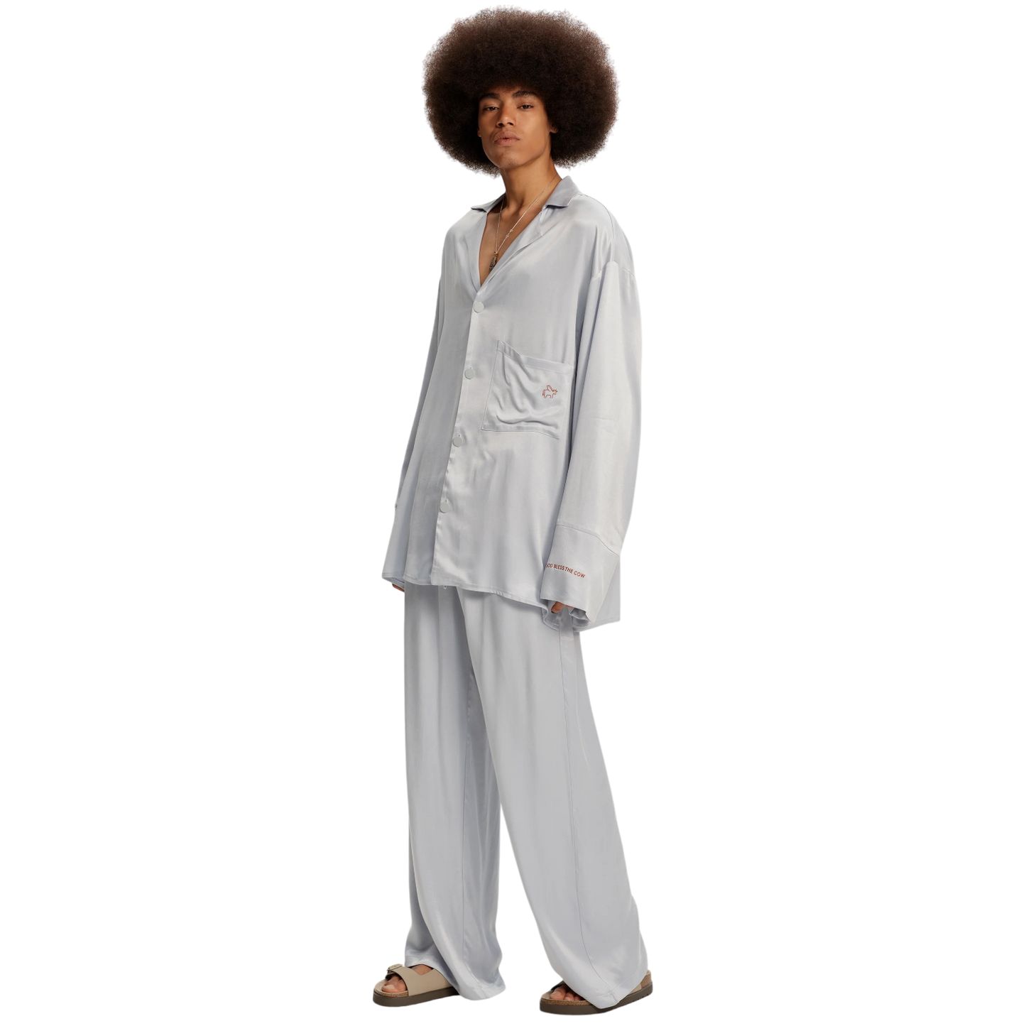 Vegan Khaki Silk Set- Medium