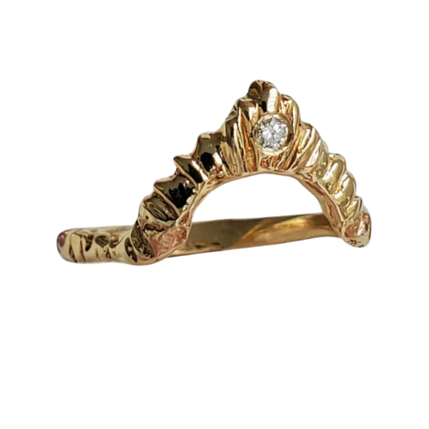 Radiant Love Band, 14k Yellow Gold w/ Diamond Size 7