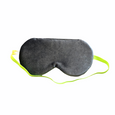 Platinum Silk Fluorescent Green and Coral Embroidered Sleep Mask