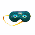 Teal and Purple Third Eye Embroidered Sleep Mask