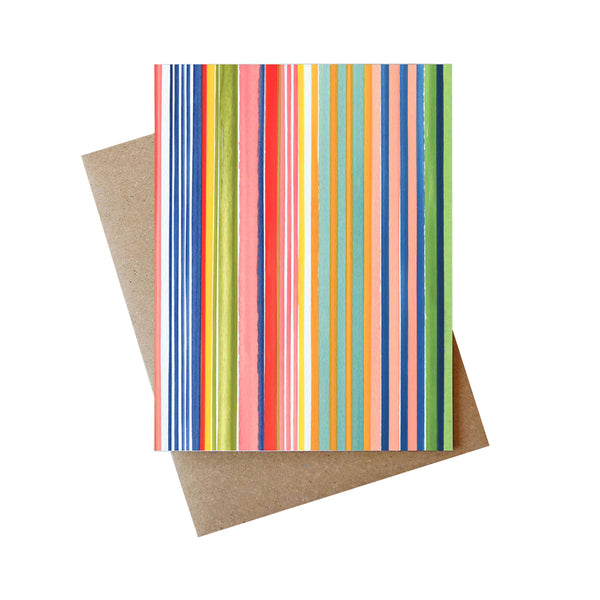 Painted Stripe Blank Card