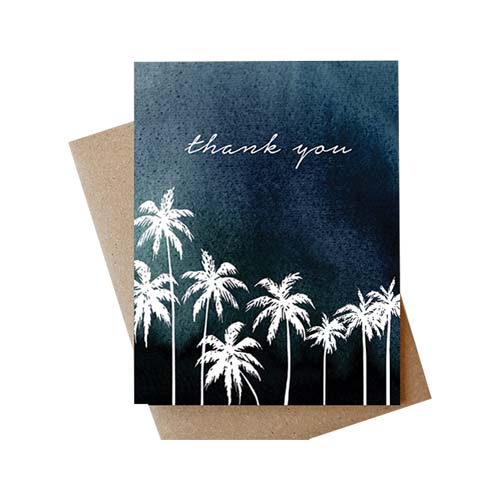 Row of Palms Thank You Card