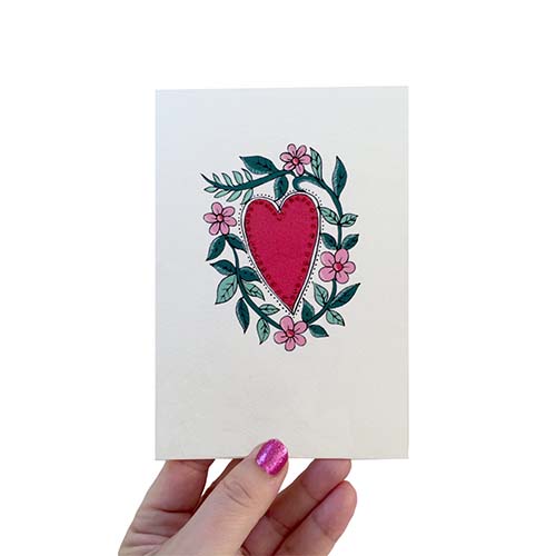 Heart and Vines Card