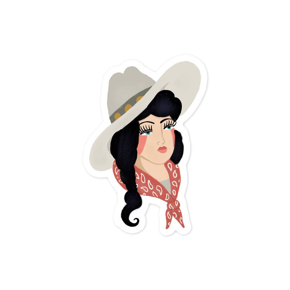 Painted Cowgirl Sticker
