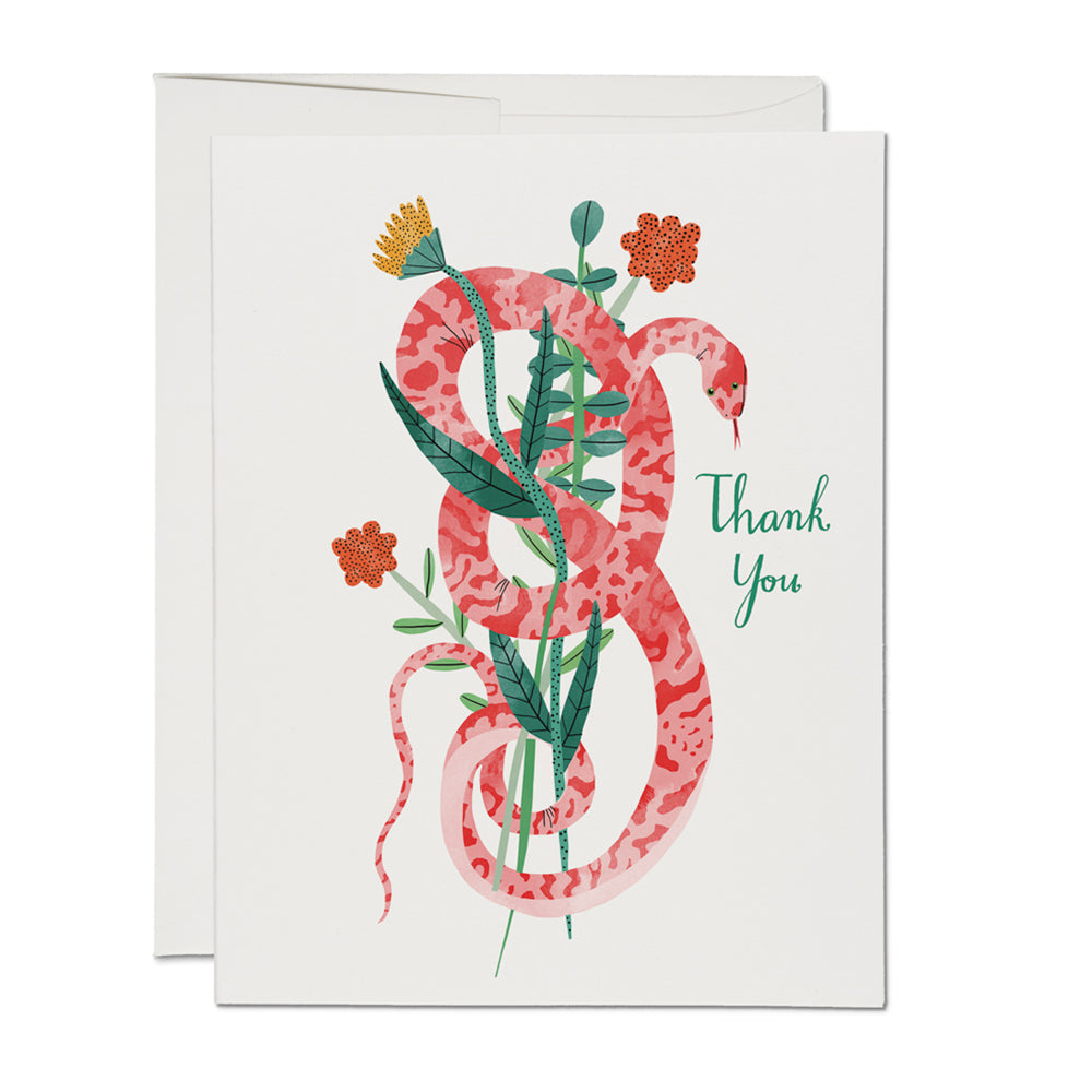 Snake Flowers Thank You Card