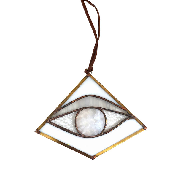 Stained Glass Milky White Third Eye