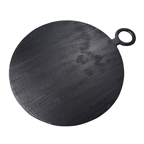 Black Mango Wood Round Board XL