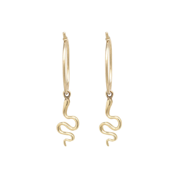 Egeria Snake Earrings 14k