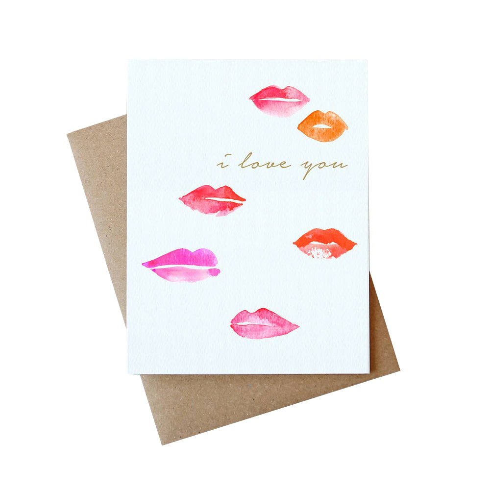 Lips I Love You Card