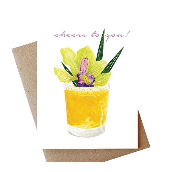 Tropical Cocktail Card