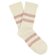 Melange Stripes Socks Ecru/Pink