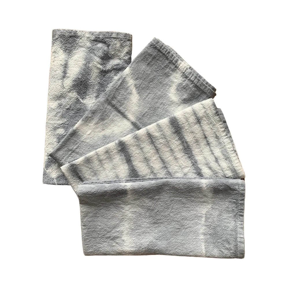 Grey Hand Dyed Cloth Napkins S/4